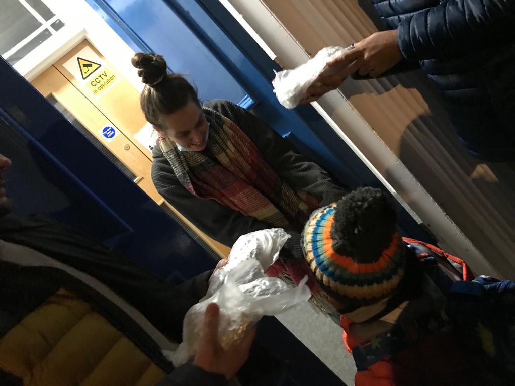 AMYA North Wales delivered hot meals to a local homeless shelters in Rhyl MKA UK